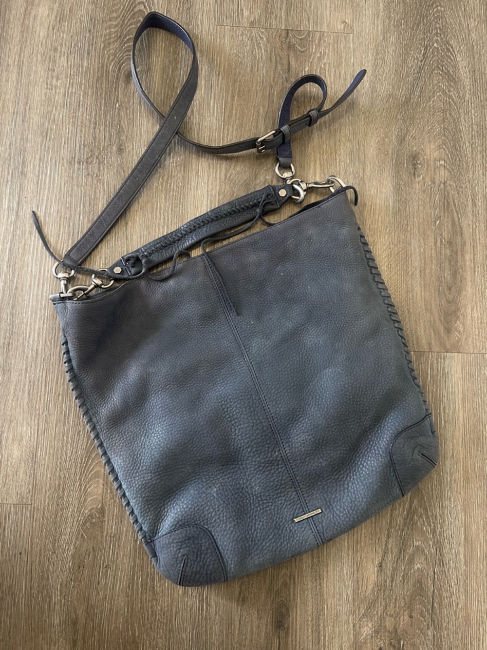 Rebecca Minkoff Slate Blue Leather Shoulder Bag